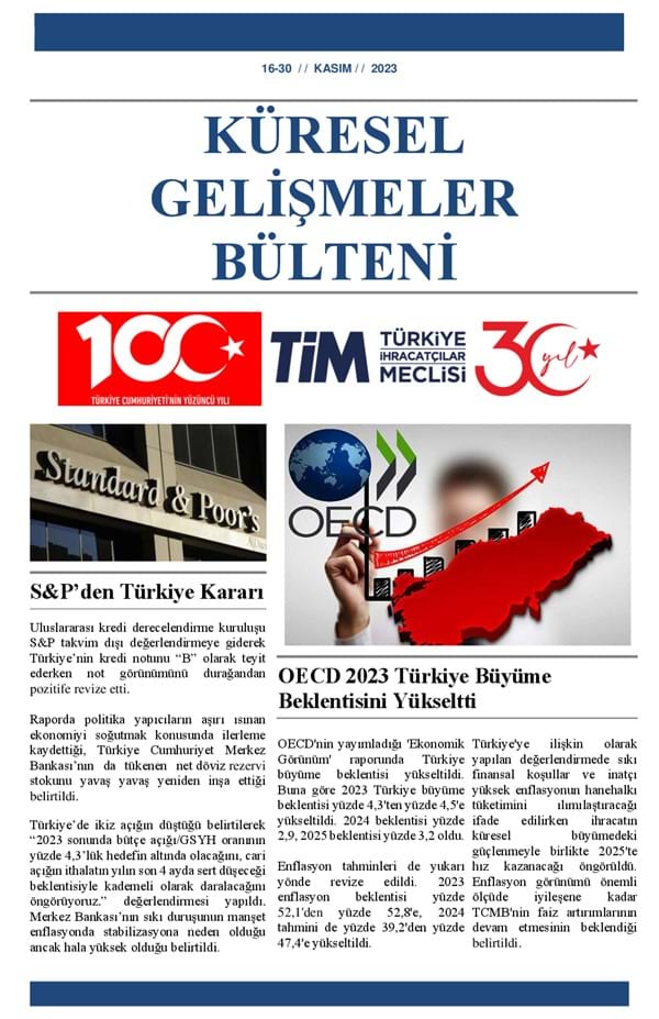16-31 Kasım 2023 Bülteni 